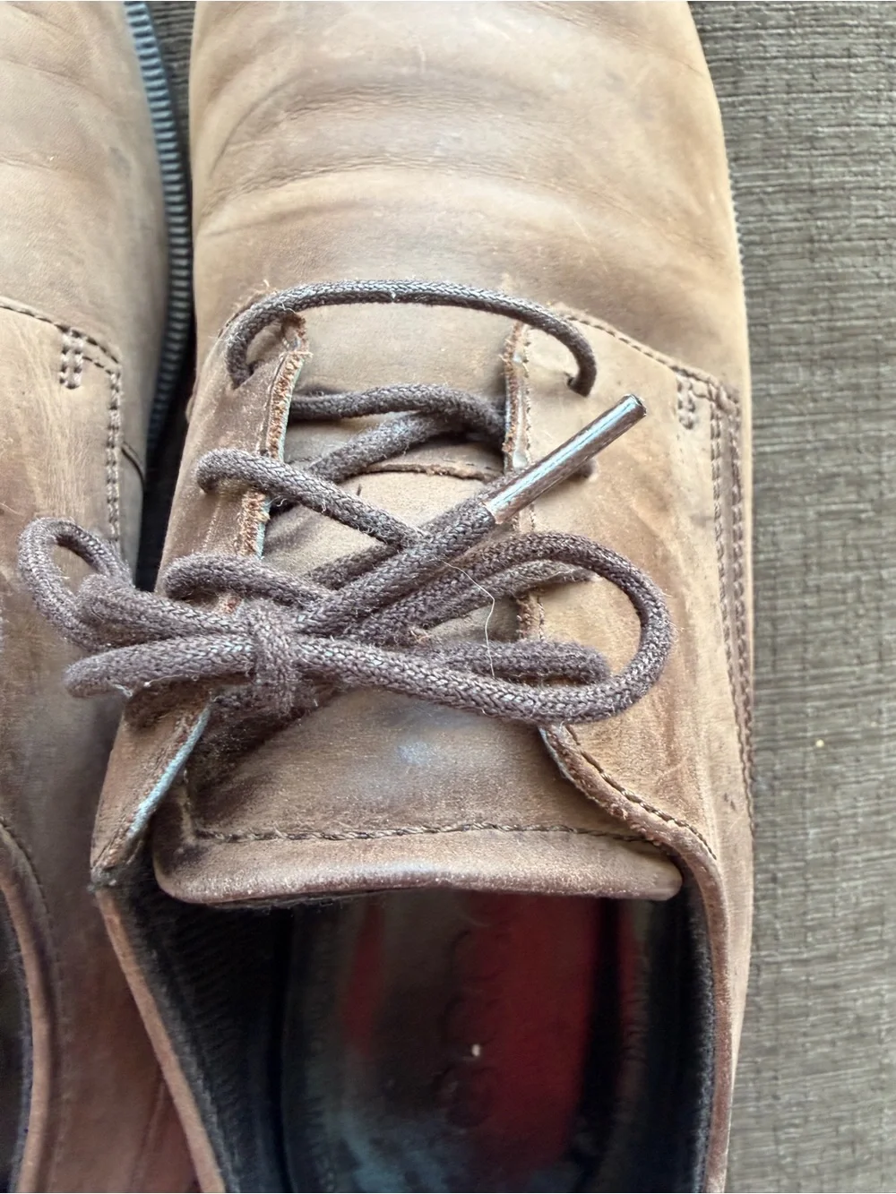 ECCO Mens Brown Leather Lace-Up Oxford Shoes Formal Size 44 US 10-10.5